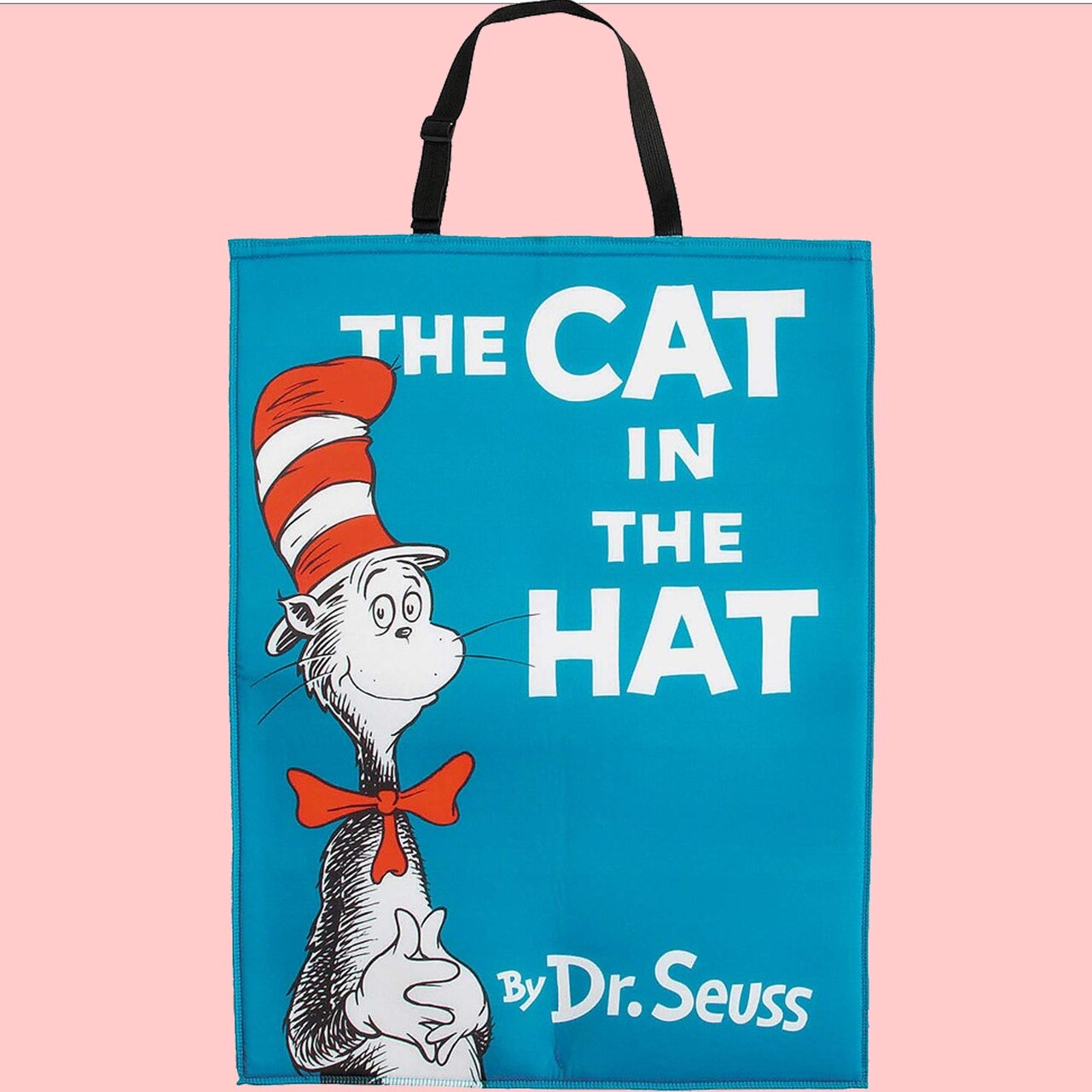 Adults Cat in the Hat Book Cover Costume with Support Pole Perfect for Halloween Parties